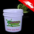 Glominex Glitter Glow Paint Green Gallons